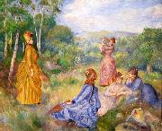 Pierre-Auguste Renoir Young Ladies Playing Badminton Germany oil painting artist